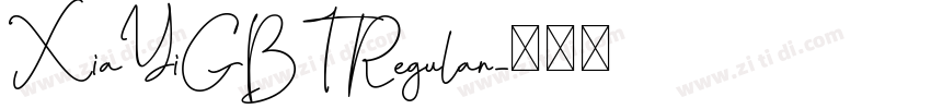 XiaYiGBT Regular字体转换